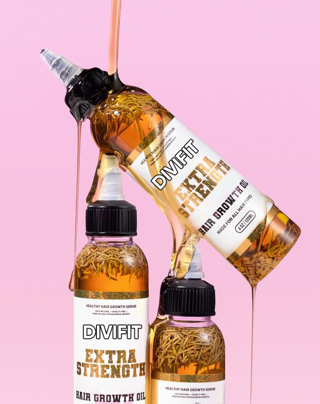 the Divifit Extra Strength Rosemary & Fenugreek Hair Growth Oil--See hair growth in 4 weeks