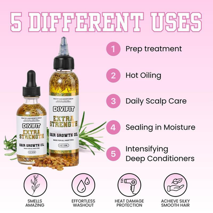 the Divifit Extra Strength Rosemary & Fenugreek Hair Growth Oil--See hair growth in 4 weeks