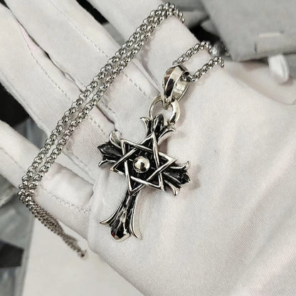 Hexagram Star Sword Anchor Pendant